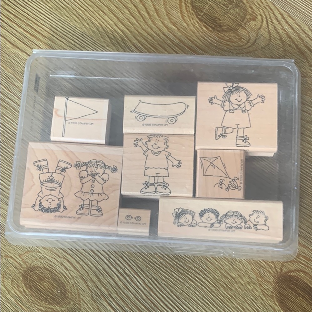 Stampin’ Up! Rubber Stamp Set Kids at Play Set of 8